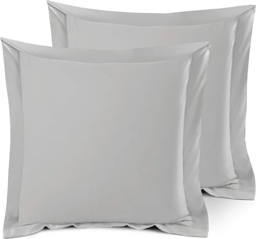 Miniatura 90 de Nestl Juego de 2 fundas tipo sham de almohada suaves - Fundas de almohada de microfibra de doble cepillado - Fundas de almohada de cama premium