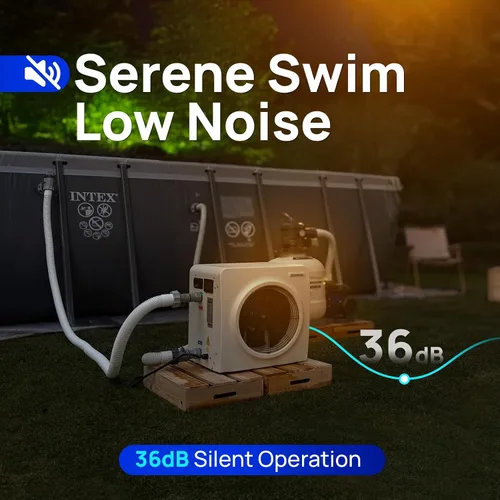 Miniatura 6 de AQUASTRONG Bomba de calor para piscina, calentador eléctrico para piscina sobre el suelo y en el suelo, calefacción y refrigeración para piscinas