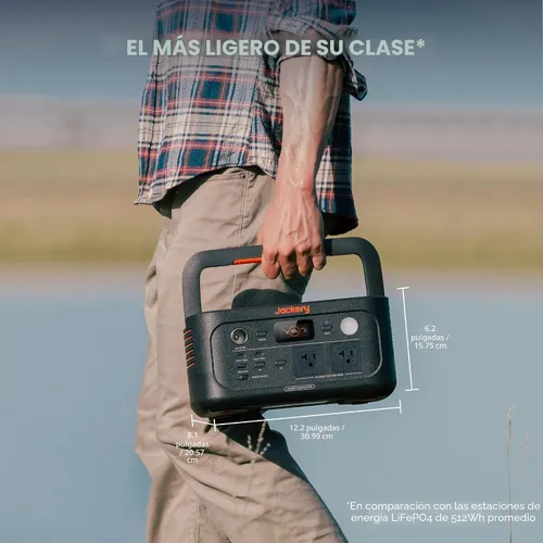 Miniatura 3 de Jackery Explorer 500 v2 Estación de Energía Portátil, Batería LiFePO4 de 512Wh, 500W AC/1000W Pico, Generador Solar para Acampada, Exteriores