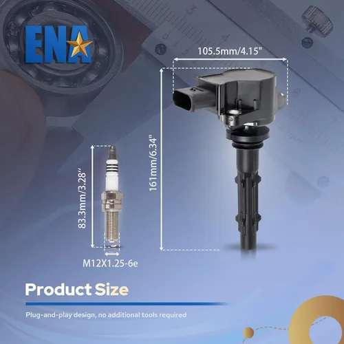 Miniatura 8 de ENA Paquete de 6 bobinas de encendido UF535 y 95983 bujías de iridio 2.5L 3.0L 3.5L V6 compatibles con Mercedes-Benz C230 C280 C300 C350 CLK350 E350