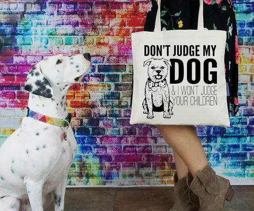 Miniatura 2 de Pet Studio Art Bolso tote Don't Judge My Dog Perro