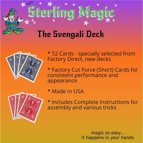 Miniatura 7 de Ted's Sterling Magic Bicicleta de corte de fábrica Svengali Deck y Bicentenario US Scotch y Soda Centavo Coin Card Trick Set (rojo)