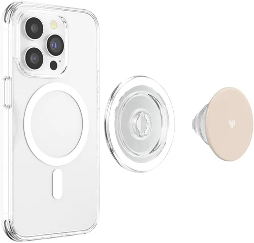Miniatura 3 de Cute Heart Love Minimalista PopSockets MagSafe PopGrip para iPhone