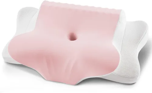 Miniatura 24 de Almohada Cervical para Alivio del Dolor de Cuello - Almohada Ortopédica Ergonómica Refrescante de Doble Cara con Funda de Almohada de Seda de Hielo