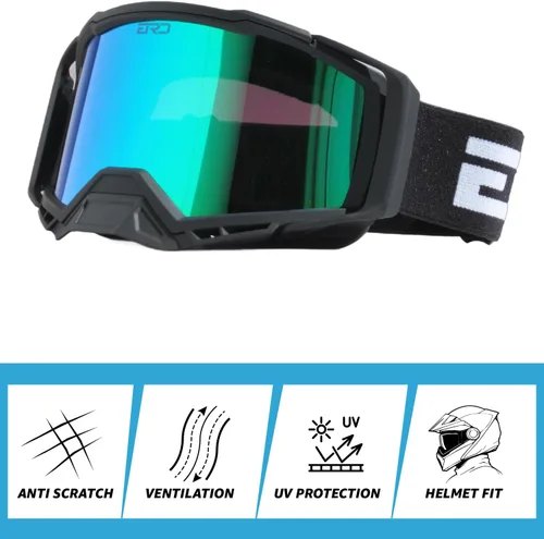 Miniatura 2 de CRG Sports Gafas de motocicleta ATV Dirt Bike Gafas Off Road Racing Motocross Gafas para hombres, mujeres y adultos