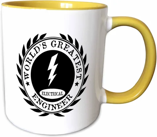 Miniatura 10 de 3dRose Worlds Greatest Electrical Engineer Award Fun Job Pride Work Gifts - Taza de dos tonos, 11 onzas, color negro