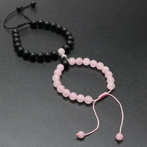 Miniatura 4 de Pulseras magnéticas a juego con tu novio y novia con cuentas para mujeres, hombres, amantes de los mejores amigos, pulseras de conexión para regalo