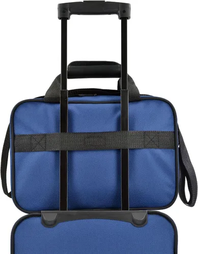 Miniatura 5 de Juego de maletas para equipaje de mano con ruedas, expandible, ligero U.S Traveler Rio (15 pulgadas y 21 pulgadas), Azul Royal), US5600