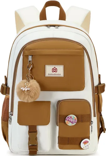 Miniatura 7 de Hidds Mochilas para laptop de 15.6 pulgadas, mochila escolar universitaria para niñas y mujeres, bonita bolsa de libros para escuela primaria Negro