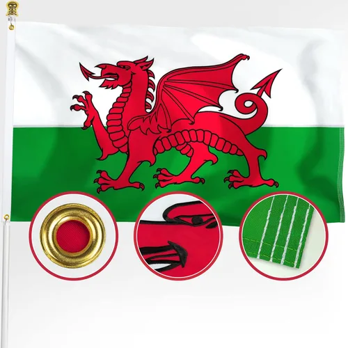 Miniatura 11 de XIFAN Bandera india prémium de 3 x 5 pies, para exteriores, grande, de doble cara, resistente, nailon 210D, bordado, bandera india nacional y país
