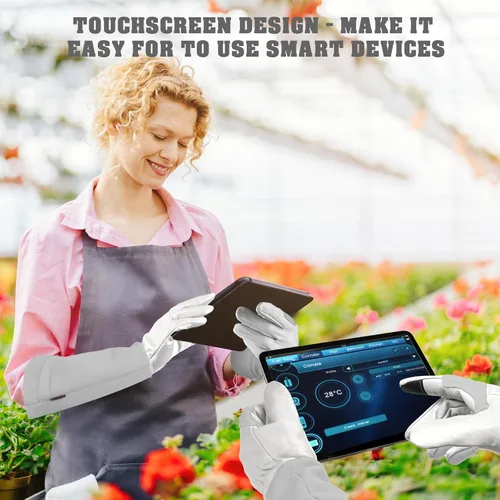 Miniatura 5 de Guantes largos de jardinería para mujeres/hombres, guantes de poda de rosas a prueba de espinas, guantelete resistente, el mejor regalo de jardín