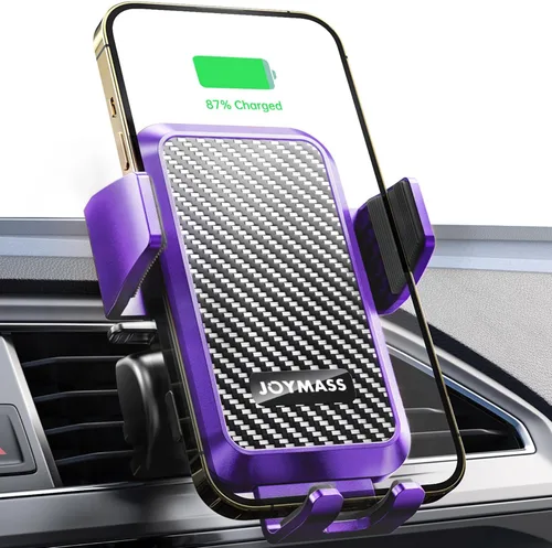 Miniatura 11 de Cargador inalámbrico para automóvil, carga rápida de 15 W, cargador de automóvil con sujeción automática para teléfono celular, soporte