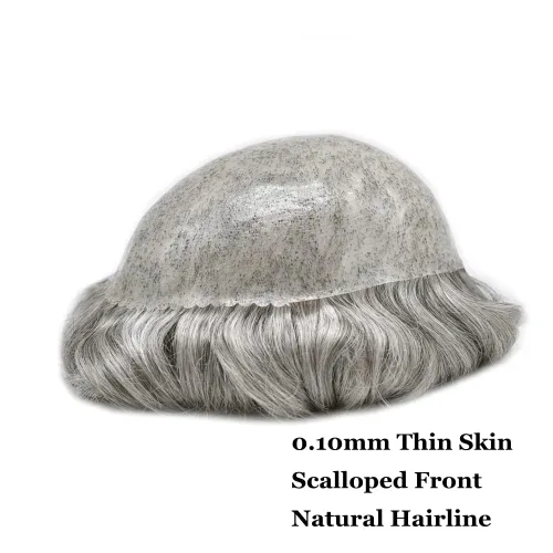 Miniatura 79 de Toupee Hair Piece For Men 100% Real Human Hair System Natural Looking Hairpieces For Men Hair Units Protesis Capilar Para Hombre 8''X10'' #610#6