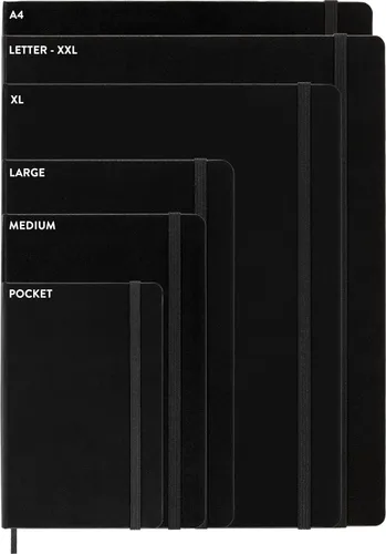 Miniatura 9 de Moleskine Cuaderno clásico expandido, tapa dura, grande (5 x 8.25 pulgadas), a rayas/forrado, negro, 400 páginas