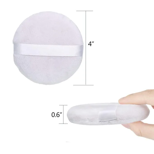 Miniatura 7 de Topwon Soplo de polvo de 4 pulgadas, lavable de cuerpo grande para limpieza facial, maquillaje y mezcla de base de polvo, suave y peludo 3 PAQUETES