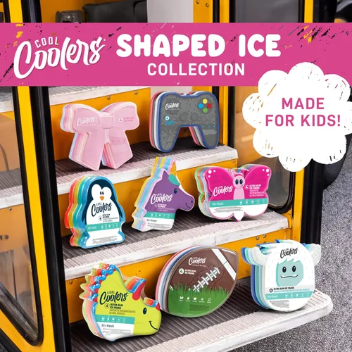Miniatura 10 de Cool Coolers Kids Shaped Ice Packs for Lunch Boxes - Reusable Slim Ice Packs for Kids Lunch Box, Freezer Packs for Bento Boxes, Long Lasting, BPA