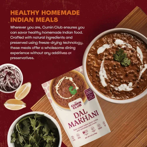 Miniatura 7 de The Cumin Club Dal Makhani (lentejas negras), comida india lista para comer, paquete de curry instantáneo, cocción rápida y fácil para comidas