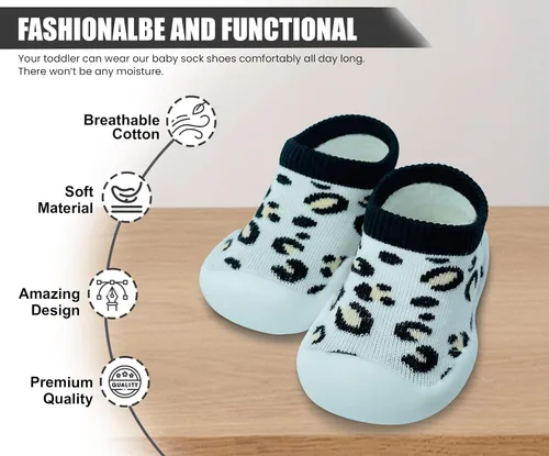 Miniatura 2 de Baby Shoes Boys Girls First Walking Shoes Non Slip Soft Sole Sneakers Toddler Infant Babygirl Sock Shoes