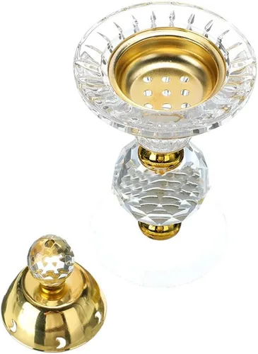 Miniatura 5 de Oud - Quemador de incienso de cristal, para aromaterapia, horno, difusor árabe, decoración de escritorio para yoga, meditación, spa (luna)
