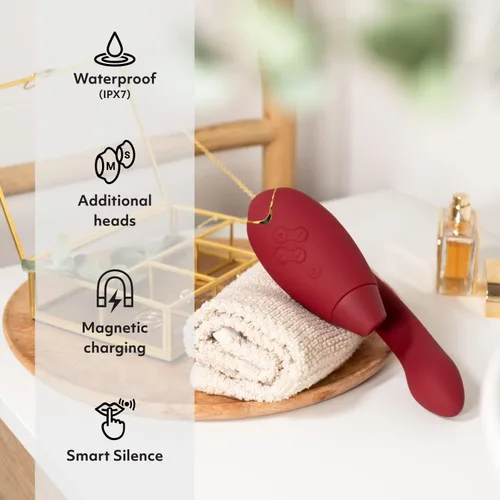 Miniatura 6 de Womanizer Duo 2 Vibrador de conejo succión de clítoris, juguete sexual vibrador de punto G, 14 niveles de intensidad y 10 modos de vibración