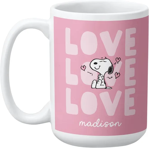 Miniatura 13 de Let's Make Memories Taza de Café Personalizada Oficial de PEANUTS - Relleno de Media Navideña de Vacaciones - Taza de Café Personalizada - Love From