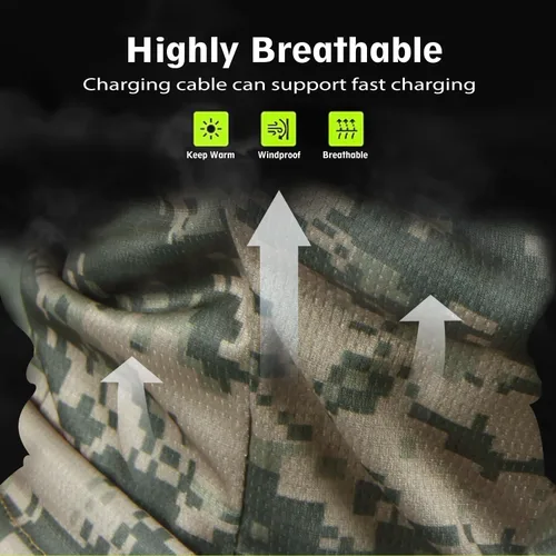Miniatura 5 de Máscara facial de camuflaje militar, bandana, pasamontañas, capucha para hombres y mujeres, entrenamiento táctico, ciclismo, esquí, resistente al