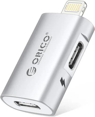 Miniatura 8 de ORICO Adaptador Lightning a USB con puerto de carga, USB C hembra a Lightning macho para iPhone 14, 13, 11, 12 Pro Max, compatible con soporte