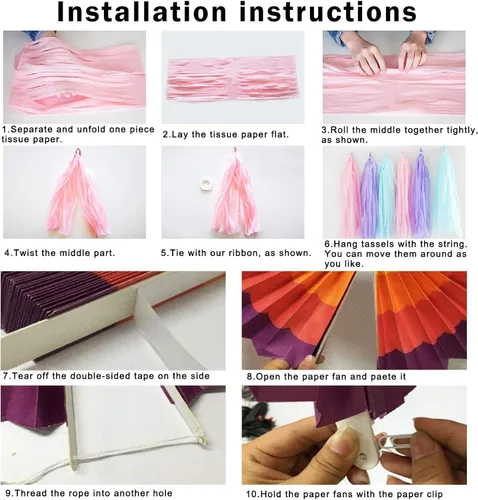 Miniatura 6 de Decoraciones de cumpleaños amarillas para mujer, 33 piezas, decoración de fiesta amarilla para niña con pancarta y abanicos de papel colgantes