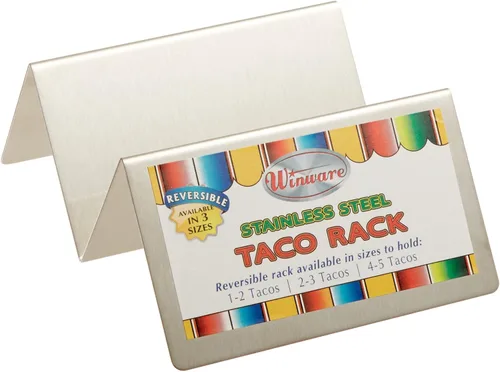 Miniatura 4 de Soporte para tacos de Winco TCHS-23, 2-3 compartimentos de acero inoxidable, M, Acero inoxidable