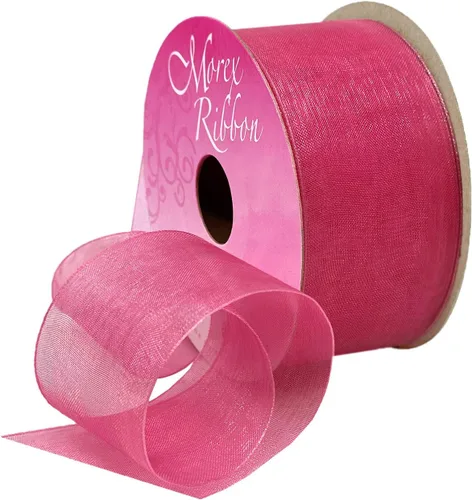 Miniatura 52 de Morex Ribbon 91803/100-609 Cinta de nailon Organdy, 5/8 pulgadas por 100 yardas, color rojo