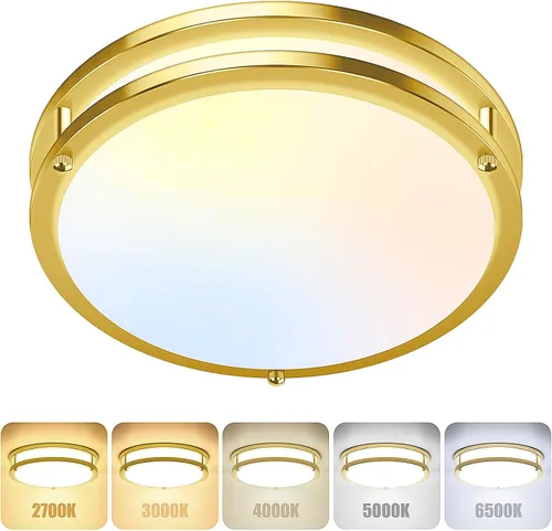 Miniatura 27 de Luces de Techo LED de 12 Pulgadas 36W, 2700K/3000K/4000K/5000K/6500K Ajustables de Montaje Empotrado, 3200LM Súper Brillantes Regulables Accesorio