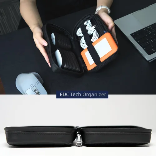WIWU Estuche de viaje organizador de electrónica: estuche de viaje organizador de tecnología impermeable | Bolsa organizadora de cables portátil