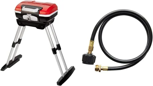 Cuisinart CGG180 CGG-180 Petit Gourmet - Parrilla de gas con VersaStand, Rojo, 31.5 pulgadas de alto x 16.5 pulgadas de ancho x 16 pulgadas de largo