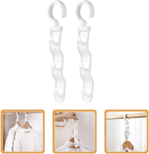 Miniatura 7 de 2 perchas para ropa, organizadores y almacenamiento para dormitorio, colgador de interior, ahorros de espacio, perchas para guardarropa, perchas