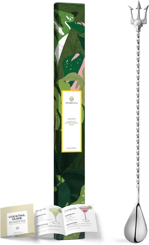 Miniatura 17 de Homestia Cuchara de cóctel dorada de acero inoxidable de 12 pulgadas con mango de oso elefante, perfecta para mezclar y colocar bebidas en tazas