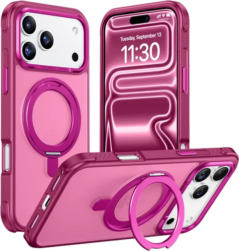 Miniatura 13 de Magnética para iPhone 12 e iPhone 12 Pro Funda, [con Soporte de Anillo Magnético Invisible Giratorio 360°][A Prueba de Golpes][Compatible