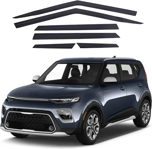 Miniatura 7 de AUTOCLOVER - Juego de 6 protectores de lluvia con cinta adhesiva para Kia Soul 2020 2021 2022 2023 2024 2025 / deflectores de ventana, persianas