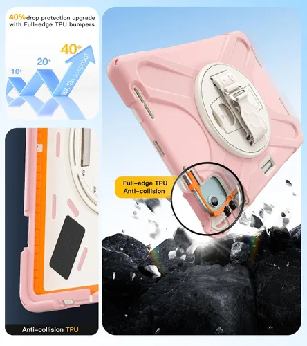 Miniatura 3 de BRAECN Funda para iPad Air de 11 pulgadas 2026 (M4) 2025 (M3) 2024 (M2), iPad Pro de 11 pulgadas (4ª/3ª/2ª/1ª) y Air 10.9 pulgadas (5ª/4ª) con Rosa