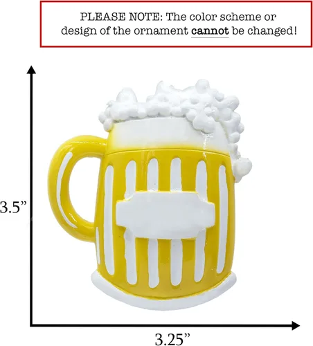 Miniatura 2 de Adorno de Navidad personalizado de cerveza 2026 – Personalización gratuita Taza personalizada de cerveza artesanal, taza Pilsner para árbol