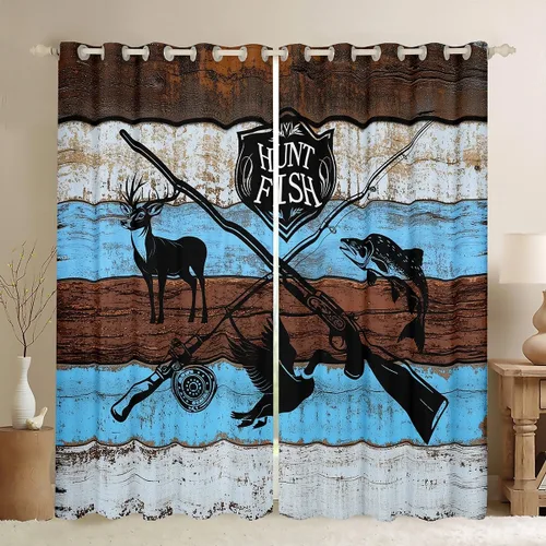 Miniatura 34 de Cortinas opacas de camuflaje con bandera estadounidense, regalo para niños, cortina de ventana de camuflaje verde con rayas negras, estrellas