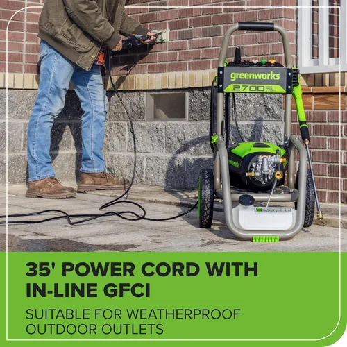 Miniatura 9 de Greenworks Pro Sin Escobillas 2700 PSI (Certificado CSA) 2.3 GPM Máx. / 1.2 GPM Lavadora a Presión Eléctrica