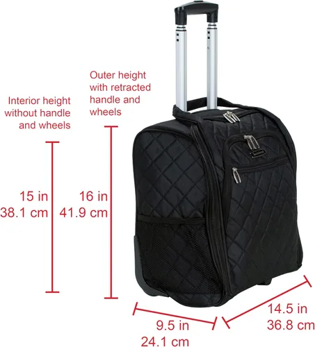 Miniatura 44 de Rockland Melrose - Maleta con ruedas, de porte vertical, para caber debajo del asiento, Rojo), BF31-RED