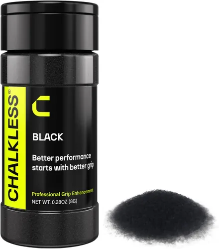 Chalkless Black Grip Enhancer – Alternativa de tiza líquida prémium y tiza de mano menos desorden para bouldering, béisbol, tenis, fútbol, tiro con