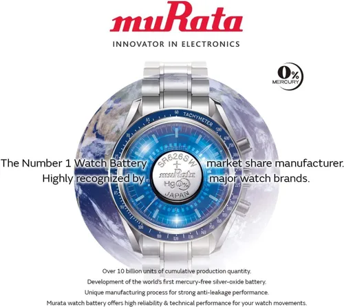 Miniatura 7 de Murata 394 SR936SW Batería 1.55V Celda de botón de reloj de óxido de plata - Sustituye a Sony 394 (2 Batetries)