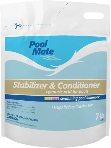 Miniatura 5 de Pool Mate 28 Libras Estabilizador y Acondicionador Premium para Piscina, Ácido Cianúrico Concentrado para Piscinas, Ayuda al Cloro a Durar Más Largo