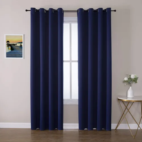 Miniatura 21 de ChrisDowa - Cortinas de cenefa pequeñas para cocina, cortinas cortas con ojales y aislamiento térmico para oscurecer la sala y habitación