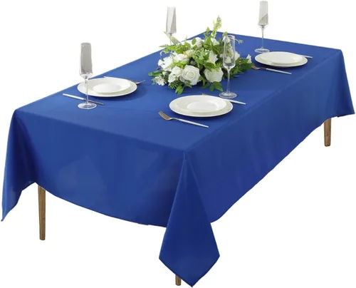 Miniatura 8 de Paquete de 2 Manteles Redondos de 120 Pulgadas de Carbón, Mantel de Poliéster Lavable para Uso en el Hogar, Fiestas, Bodas o Restaurantes.