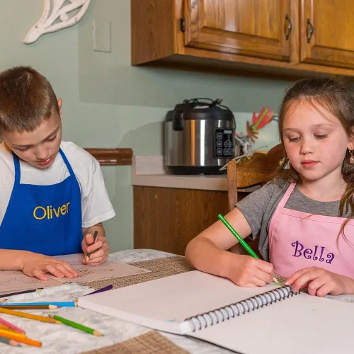 Miniatura 8 de Delantal bordado personalizado hecho en Estados Unidos para niños, niñas, niños, divertido regalo de chef de cocina