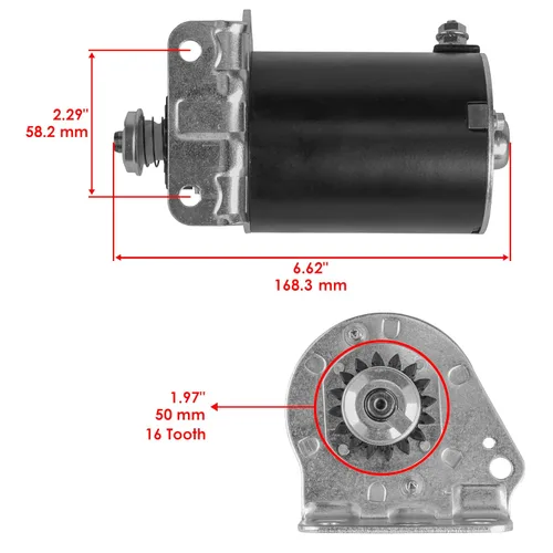 Miniatura 2 de Caltric Motor de arranque compatible con John Deere 20 20Hp All L111 L-111 X330 Z225 Z235 Z255 Z525 Z535 Z665 B&S / engranaje de acero mejorado
