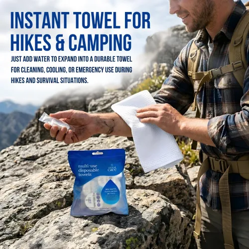 Miniatura 2 de Toallas comprimidas medianas (12 piezas) – Toallas de viaje expandibles para camping, senderismo, gimnasio, bebé, supervivencia y uso de emergencia